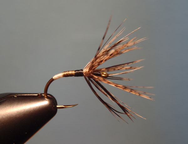 Grey, Olive Dun & Black Sakasa Kebari with Brown Partridge Hackle