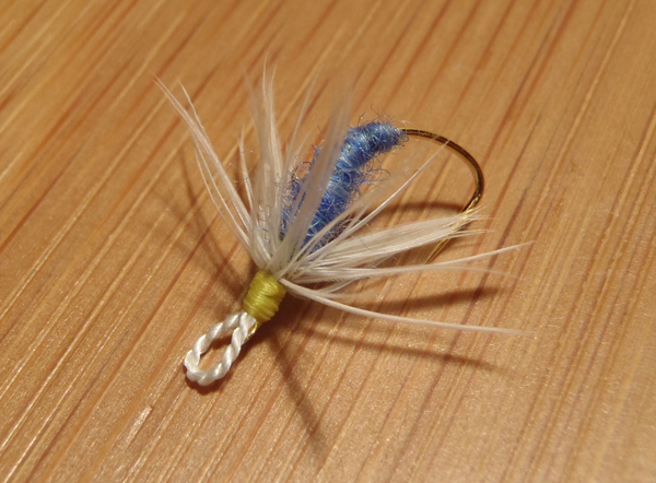 Blue tenkara fly