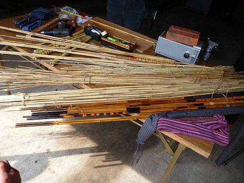 Bamboo tenkara rods in Japan