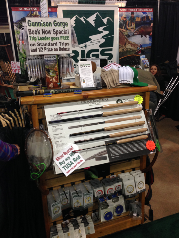 Rigs tenkara display at the Fly Fishing Show 2013