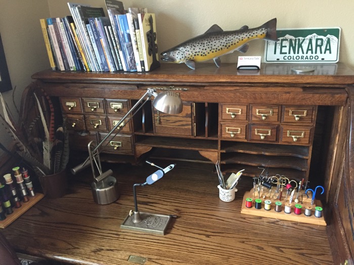 fly tying desk