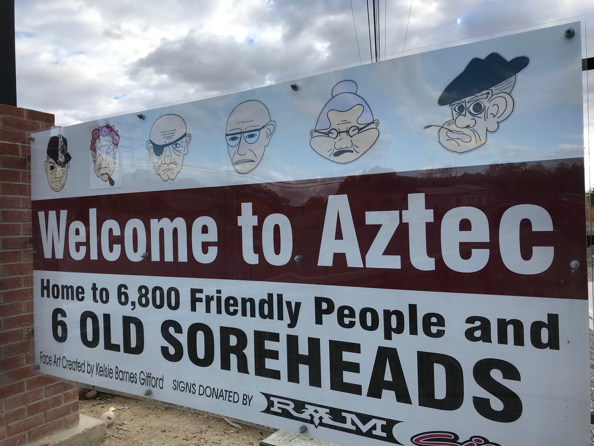 Aztec, New Mexico Welcome Sign