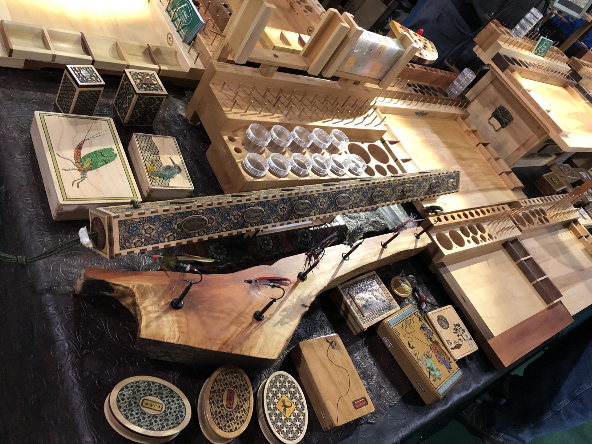 Wooden Tenkara Boxes at the Fly Fishing Show