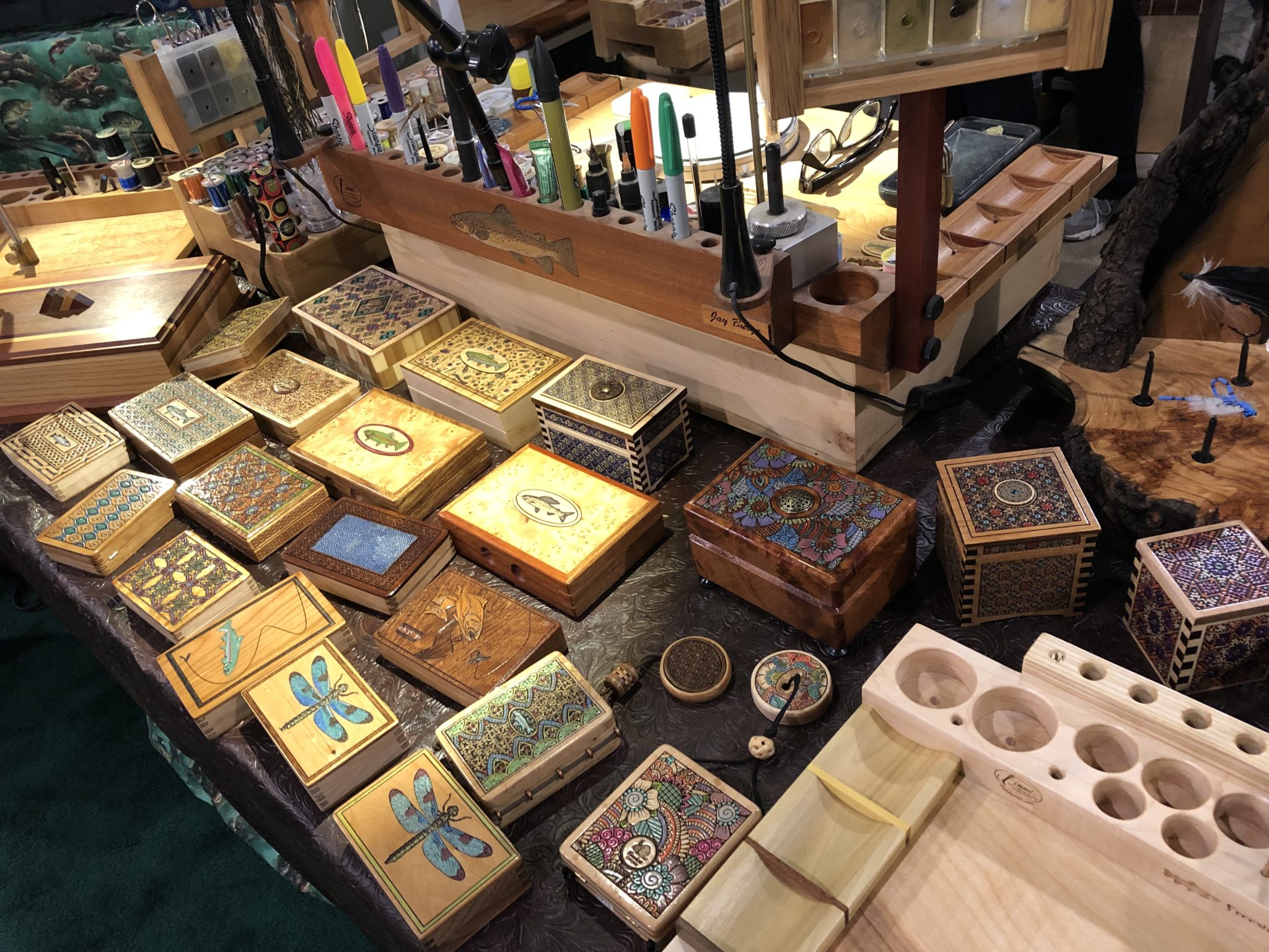 Wooden Tenkara Boxes at the Fly Fishing Show