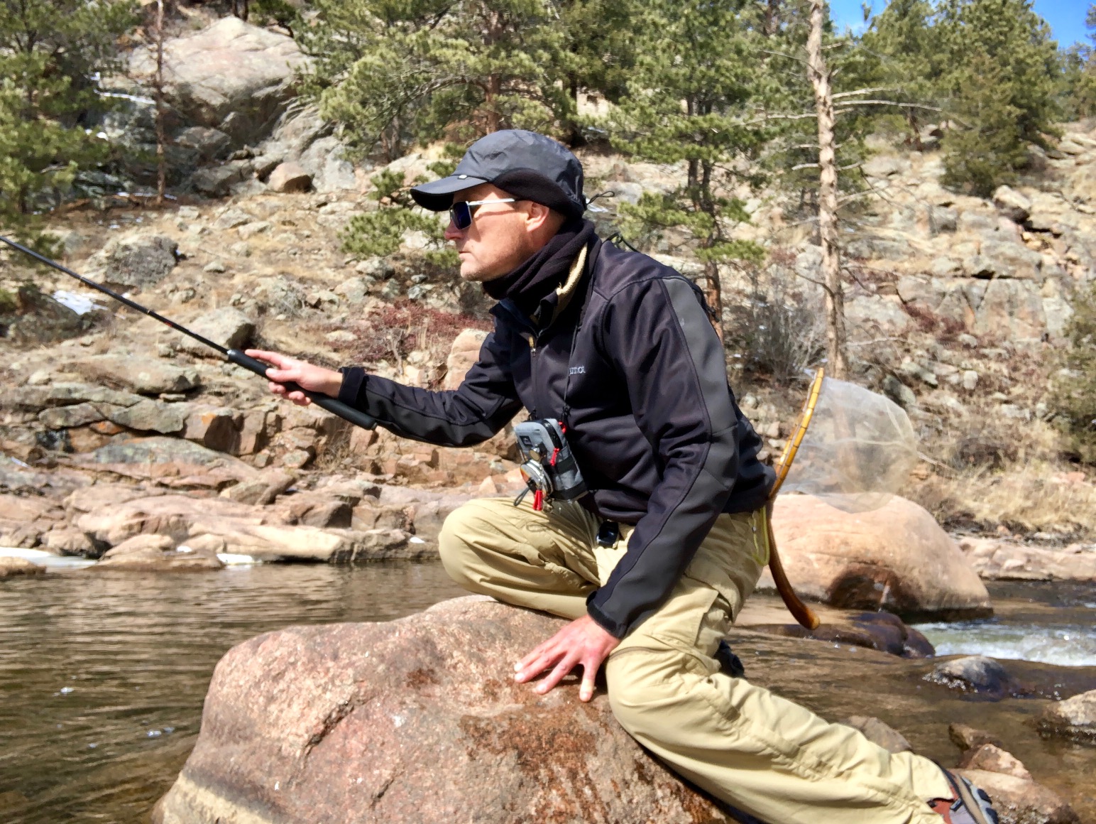 Jason Klass fishing Tenkara