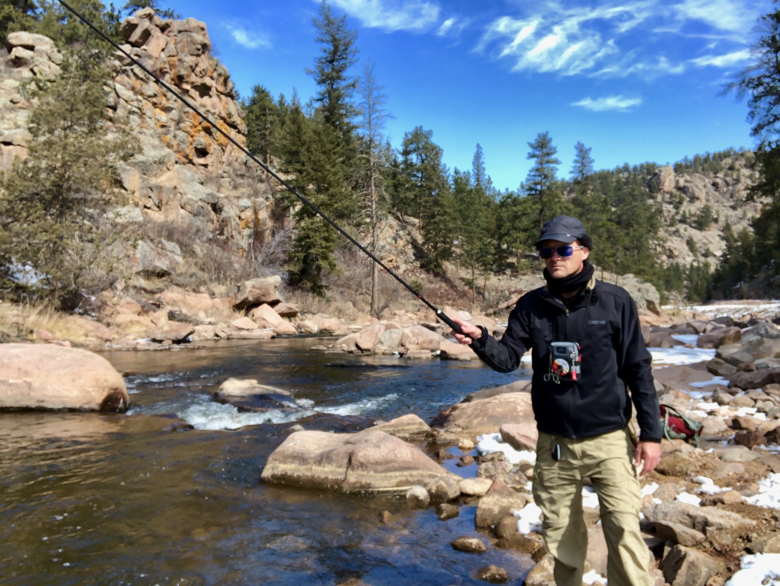 Jason Klass Fishing Tenkara on the St. Vrain