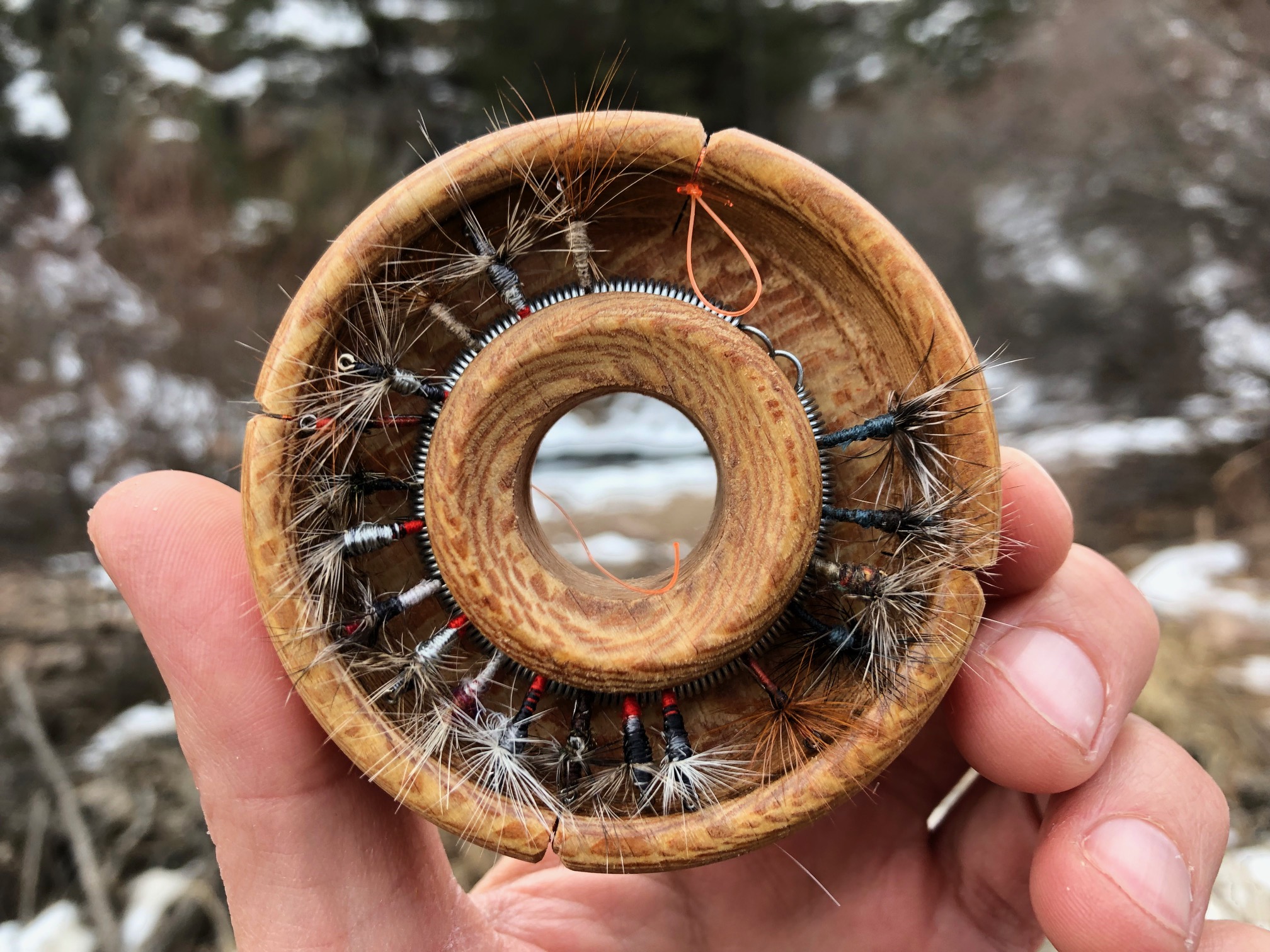 Tenkara Path Spring Fly Holder Line Spool