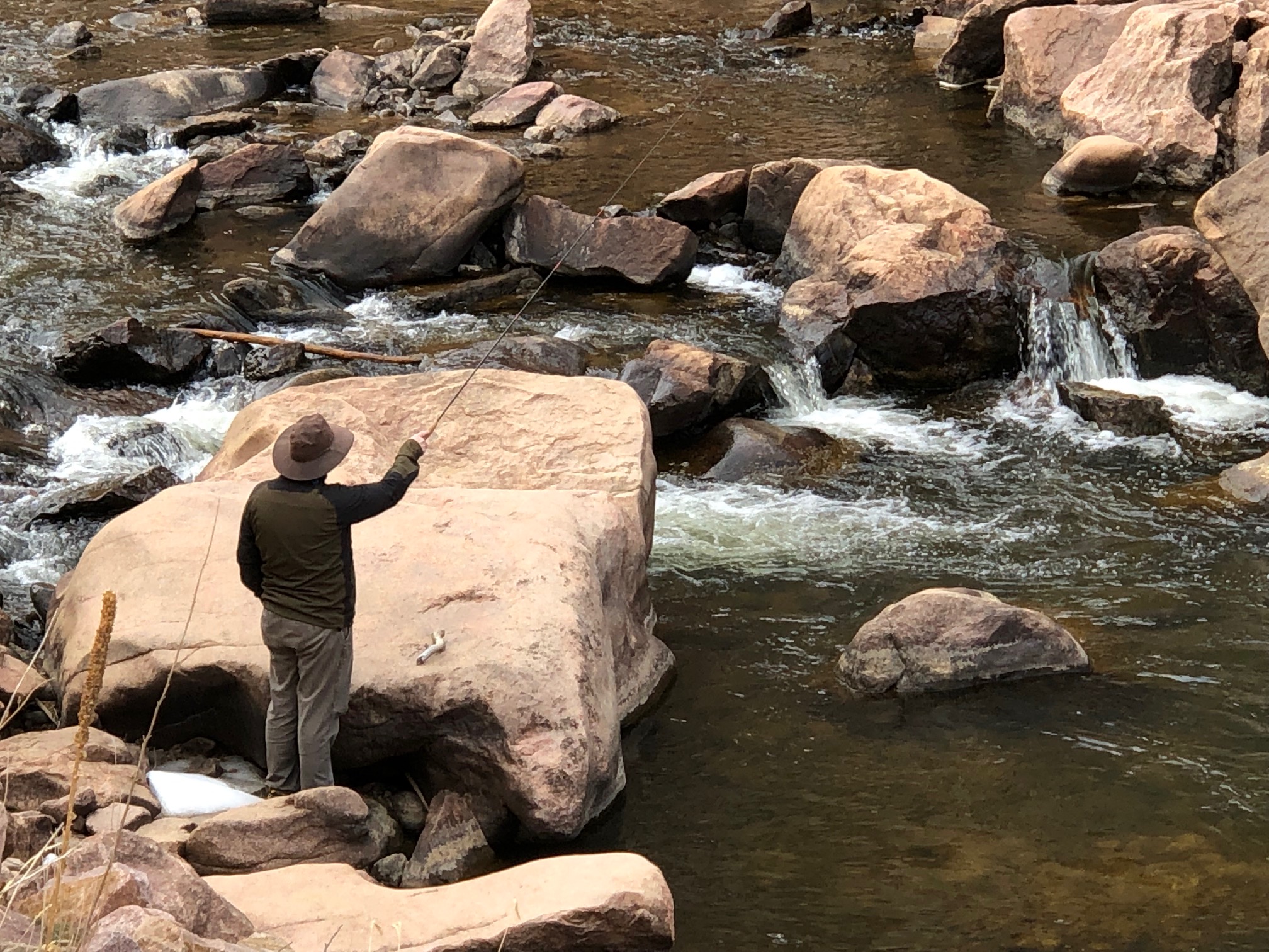 Jason Klass Fishing Tenkara on the St. Vrain