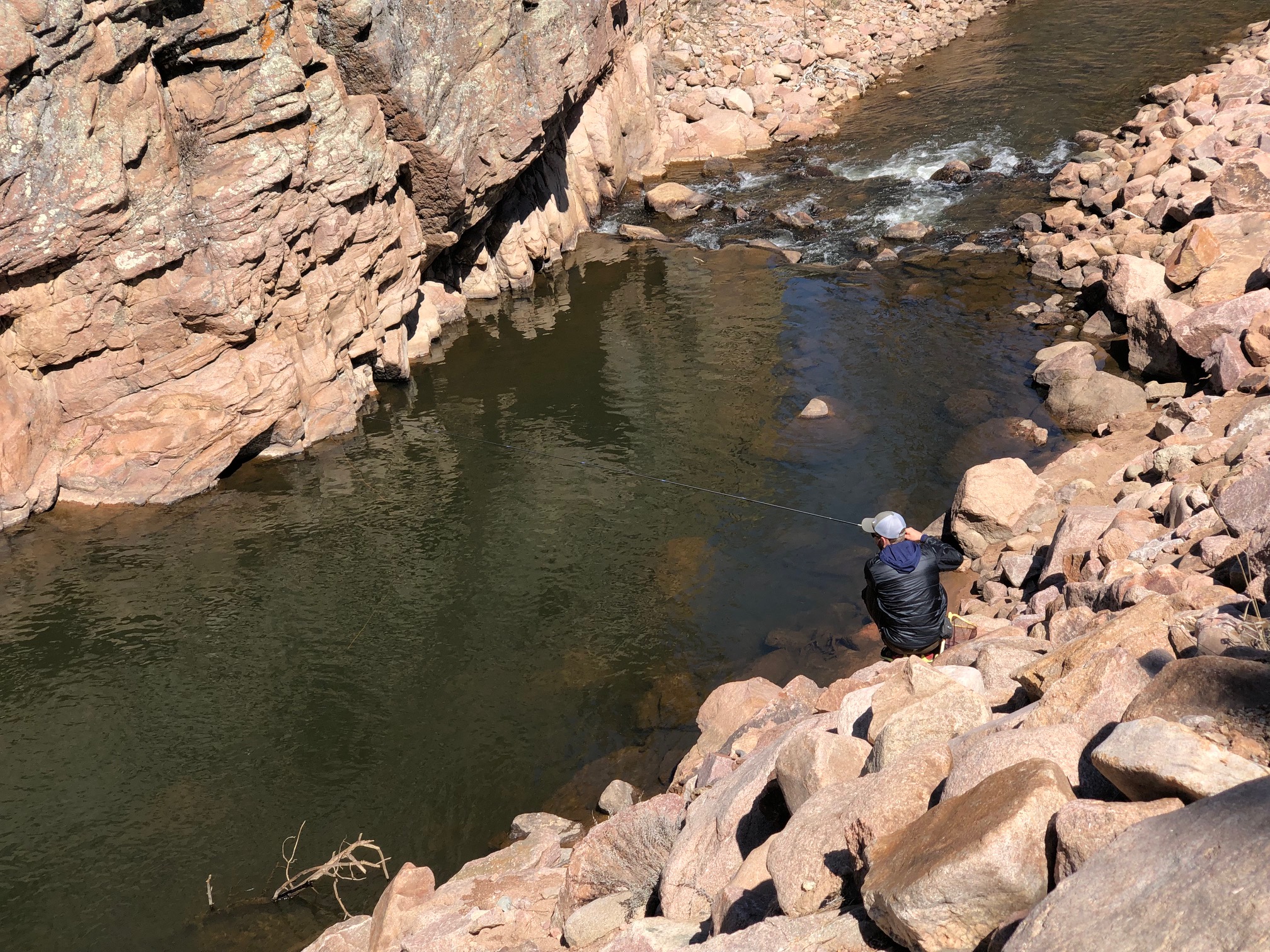 Jason Klass Fishing Tenkara on the St. Vrain