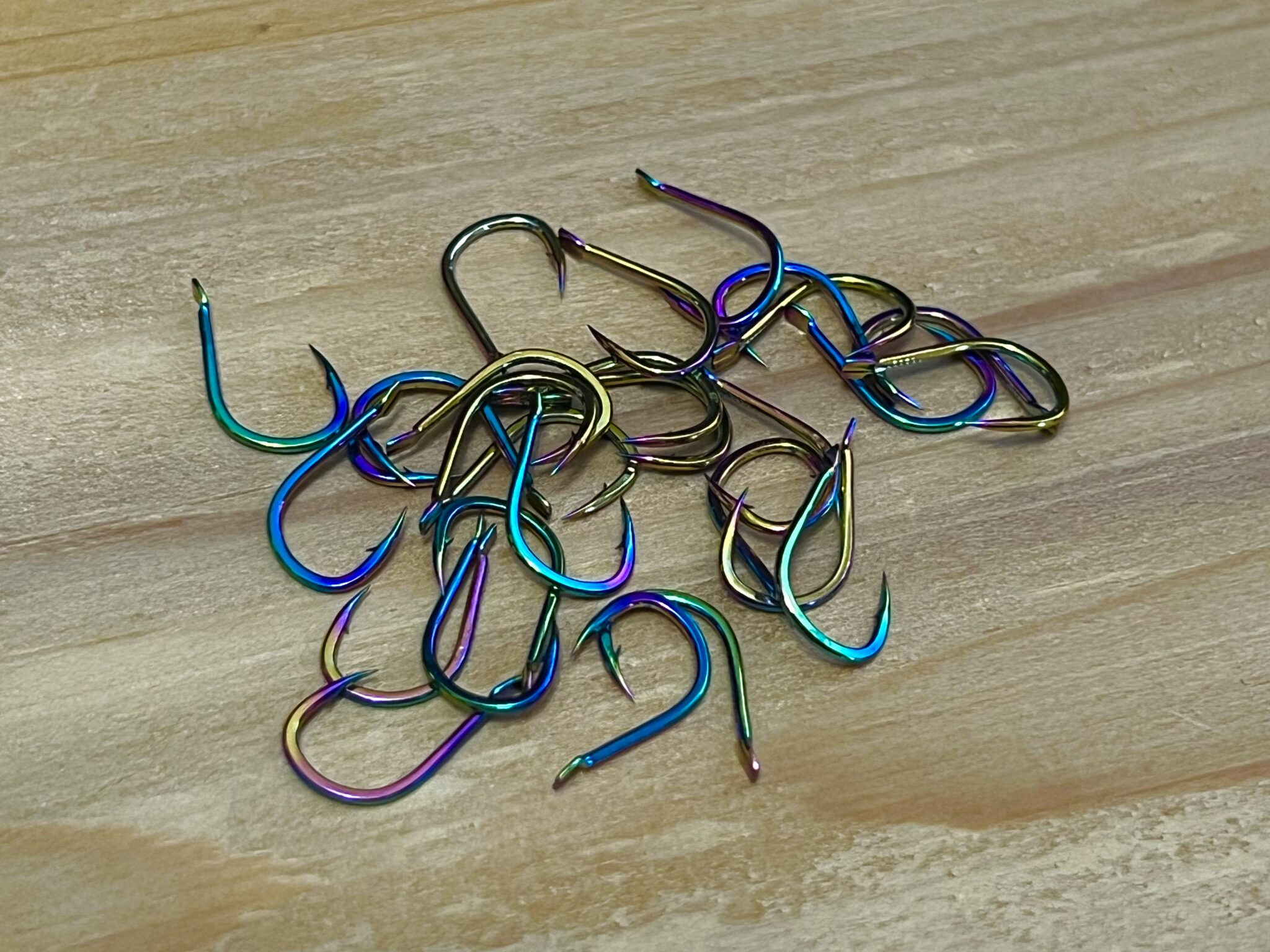 Rainbow Colored Fly Hooks