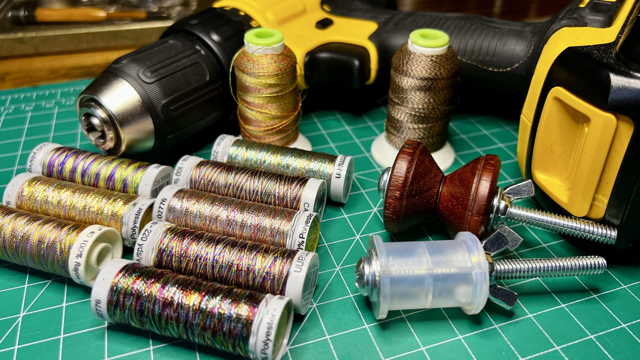 How to respool embroidery thread