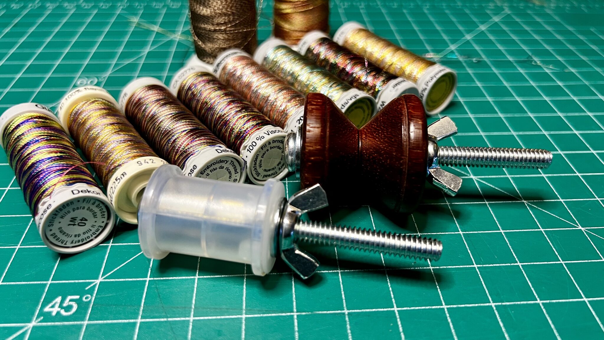 How to respool sewing embroidery thread for fly tying