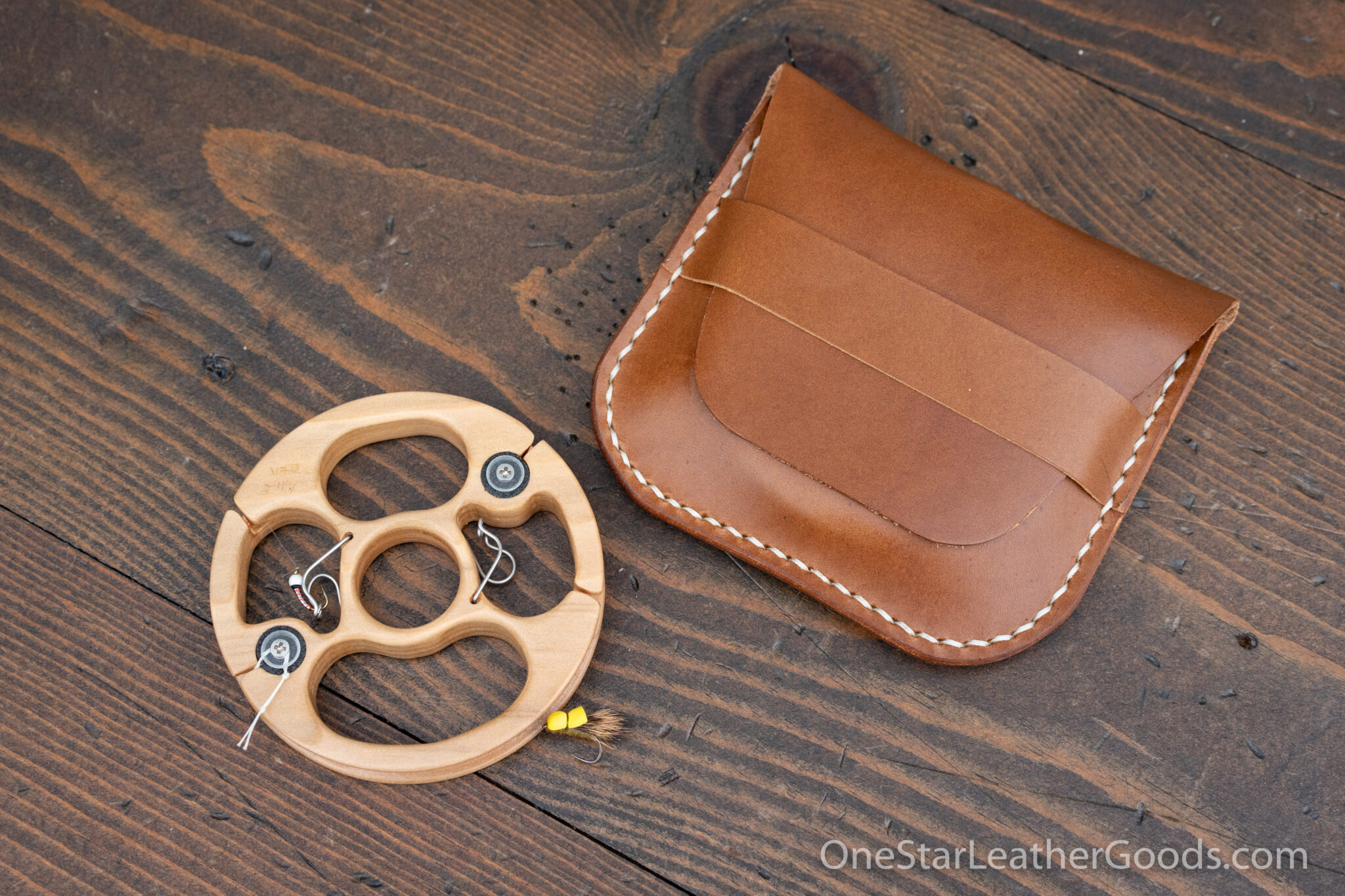 One Star Leather Tenkara Spool Cases